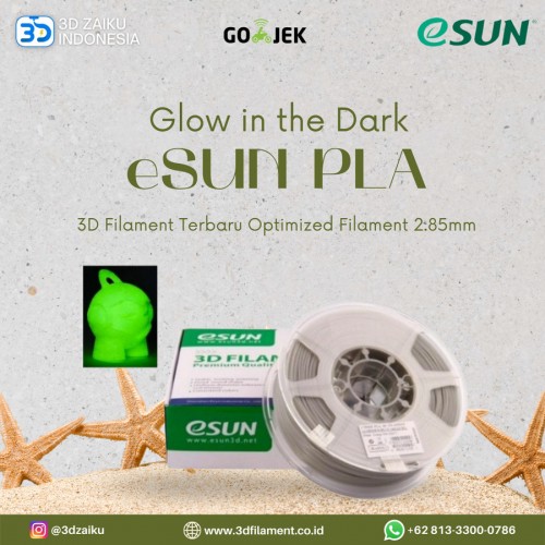 eSUN Glow in the Dark PLA 3D Filament Terbaru Optimized Filament 2.85